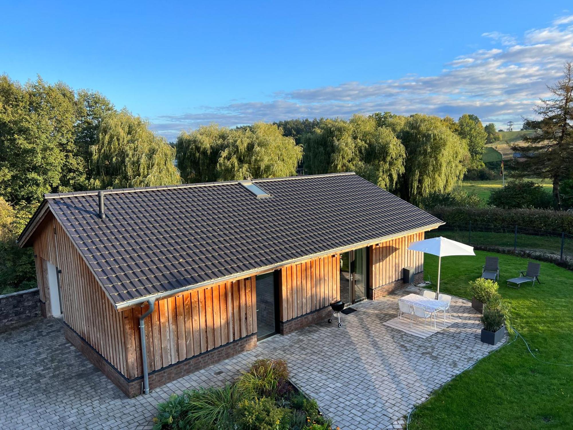 Ferienhaus Auszeit Mit Sauna Schwarz Екстериор снимка